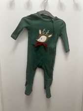 Pottery Barn Kids Reindeer Organic Nursery Pajama 3-6mths