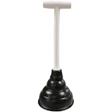 Plunger, 9-1/4" Handle L, Plastic Handle