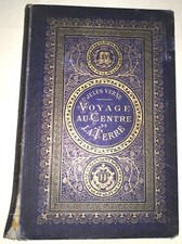 Jules VERNE-Voyage au Centre de la Terre-Cartonnage Hetzel "aux Initiales" 1876