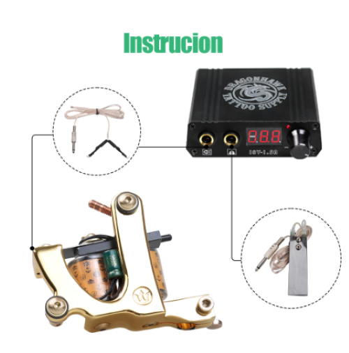 Dragonhawk Coils Tattoo Machines Kit Complete Power Supplies Body Arts
