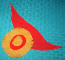 VINTAGE BARBIE 4 OPEN ROAD CLOTHES 985 FASHION ORIGINAL STRAW RED SCARF HAT OLD!