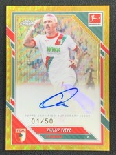 Phillip Tietz 2025-26 Topps Chrome Bundesliga Gold Wave Auto /50 #BA-PT