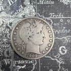1909 S Barber Half Silver - Good - BH105