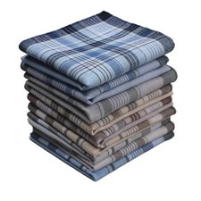 9 Pc Cotton Satin Vintage Handkerchief Men Classic Soft Handkerchiefs Set