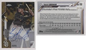 2020 Topps Chrome Rookie Auto Gold Refractor /50 Trent Grisham #RA-TGR Auto RC