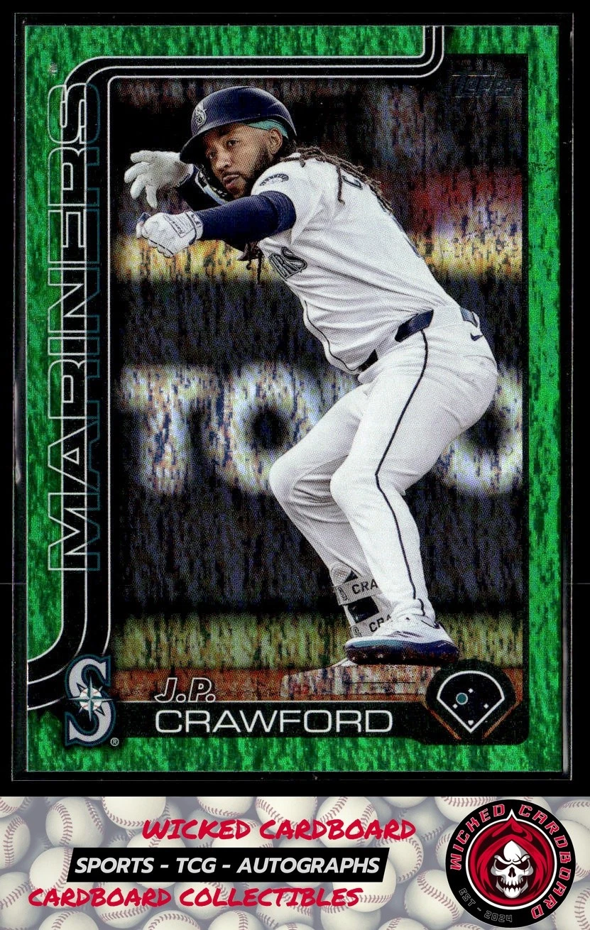 J.P. Crawford 2025 Topps Green Holo Foil #298 /99 Seattle Mariners