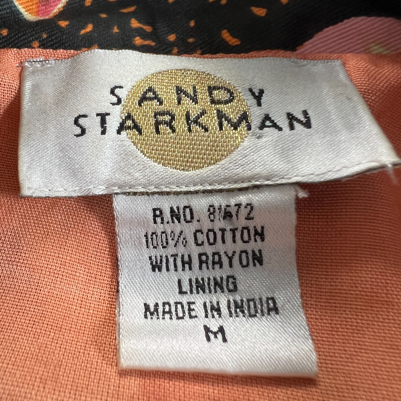 Sandy Starkman Patchwork Jacket Boho Tie Front Em… - image 5