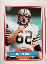 1980 Topps Football Card 486 John Hill New Orleans Saints 