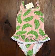The Beaufort Bonnet Company Sz 8 Swimsuit Pink Green NWT Girls