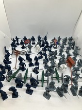 Huge Lot Vintage Civil War Soldiers Plastic Play Set Figures Blue Gray