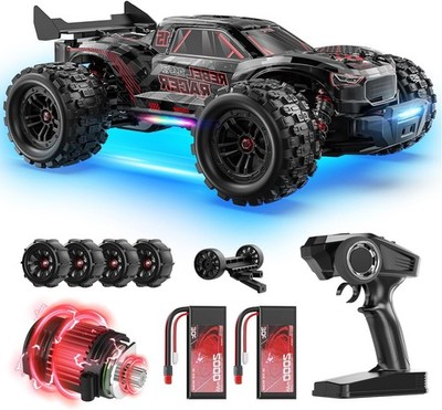 DEERC 1/14 Brushless 46+ MPH RC Car 4WD Off Road High Speed RC Monster Truck