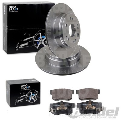 EuroBrake BREMSSCHEIBEN 282mm + BELÄGE HINTEN passend für HONDA CR-V 2 RD 2.0