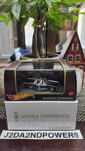 HOT WHEELS RLC RED LINE CLUB EXCLUSIVE '61 LINCOLN CONTINENTAL BLACK