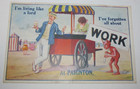 Devil Satan Vintage Postcard I'm Living like a lord "Forgotten all about Work" — photo 1