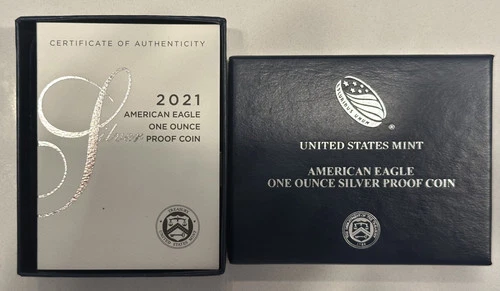 2021 W AMERICAN EAGLE SILVER Dollar UNC West Point US Mint 1oz .999 BOX 21EGN