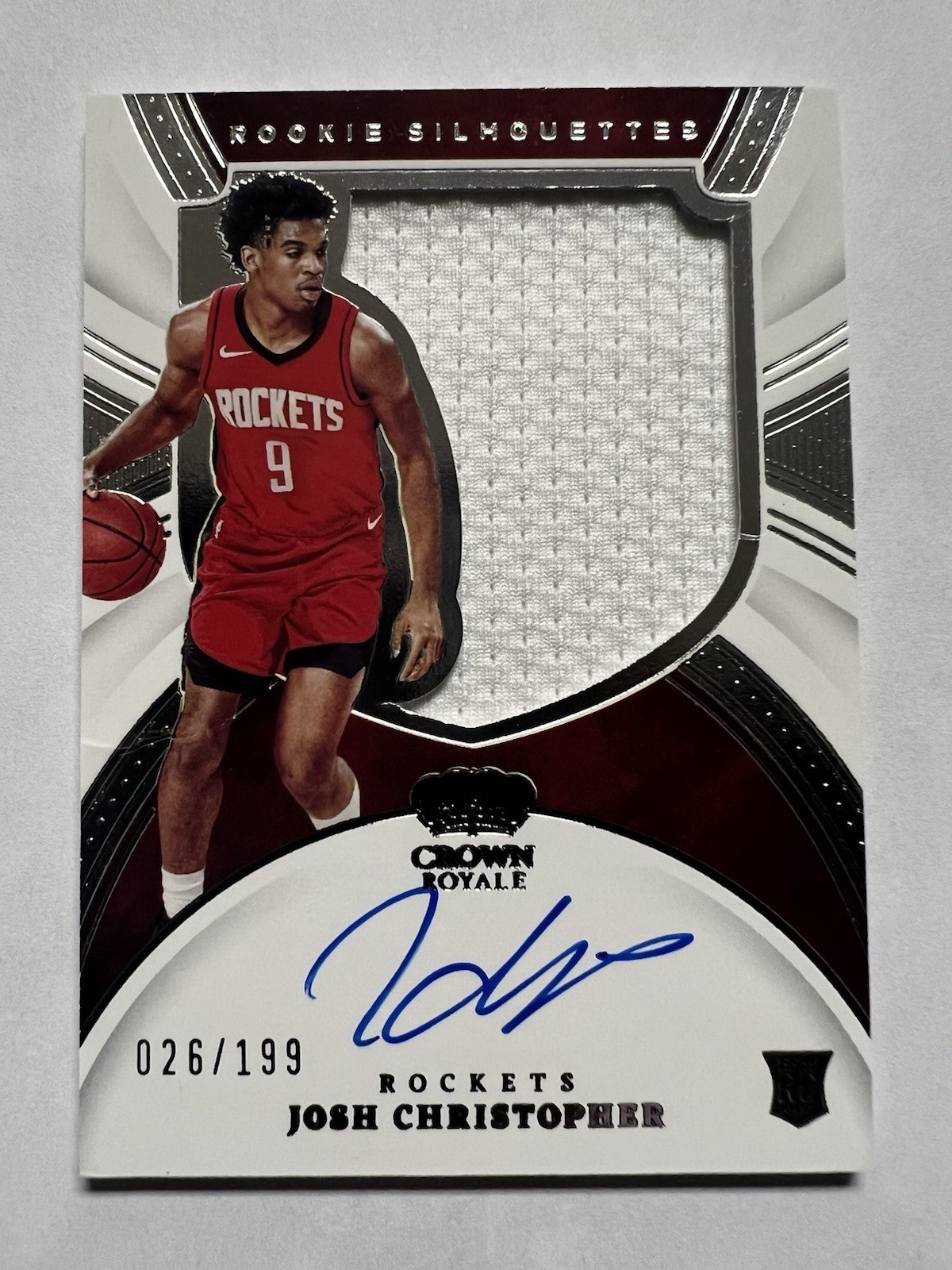 2021-22 Panini Crown Royale Josh Christopher Auto /199 Patch Rookie RPA RC #129