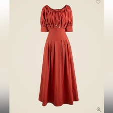 J. Crew Cinched-Waist Shirtdress Brilliant Mahogany 12P