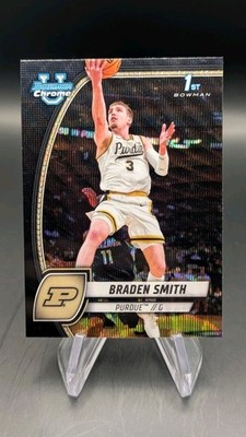 2024-25 Bowman U Chrome BRADEN SMITH 1st Bowman Black Wave Rookie PURDUE RC #12