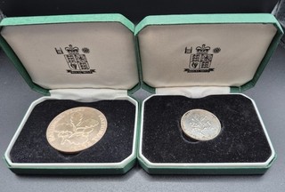 National Trust Sterling Silver Medal for 25 years service and Lapel Badge
