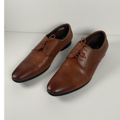 Da Vinci Men s Brown Leather Oxford Dress Shoes Size 43 Lace Up Formal
