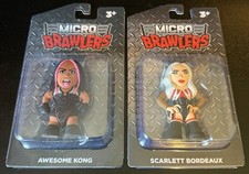 Micro brawlers New - Awesome Kong Scarlett Bordeaux WWE TNA Wrestling
