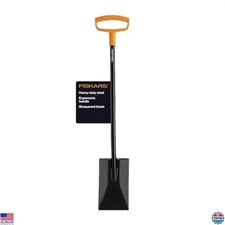 46" Steel Flat Spade Garden Shovel, Ergonomic D-Handle, Heavy Duty Yard Tool