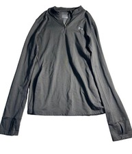 Under Armour ColdGear Fitted 1/4 Zip Pullover Gray Long Sleeve Shirt XL