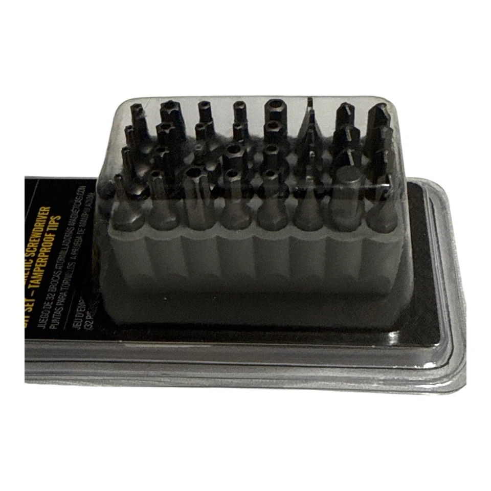 Klein Tools 32 PC. Magnetic Screwdriver Bit Set-Tamperproof Tips Gray 32525 New - Image 3 of 4