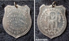Kleine oude zilveren Spaanse dooppenning uit 1909