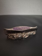 Jugendstil Nadelkissen in Kanu- & Wellenform versilbert