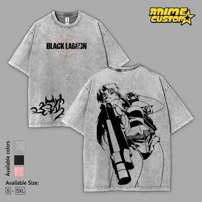 Revy Black Lagoon Cotton T-Shirt Dark Anime Streetwear T-Shirt