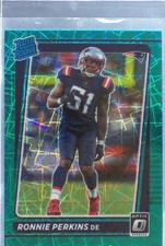 2021 Donruss Optic Ronnie Perkins Teal Velocity RC #283 Patriots