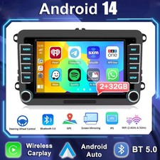 2+32G CarPlay Autoradio Android 14 Navi Für VW GOLF 5 6 Passat Touran Tiguan EOS