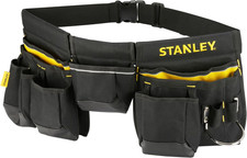 STANLEY Essential Tool Belt Pouch Apron, Multiple Pockets, Integrated Hammer Loo