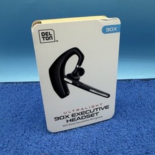 Delton 90X Wireless Bluetooth Headset with Charging Case - Black