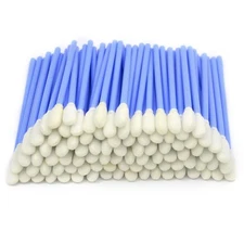 200 Pcs/Blue / 3.66 inch Foam Swab Cleaning Swab Foam Tips Sponge Stick for I...