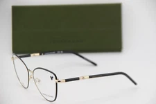 NEW LONGCHAMP LO 2156 728 BLACK GOLD GUNMETAL AUTHENTIC FRAMES EYEGLASSES 54-15