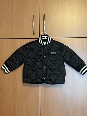 Burberry Kids Quilted Jacket Size 12M Black