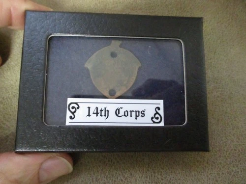 Civil War Dug Relic 14th Corps ACORN Badge/Emblem made from Large One Cent COIN!