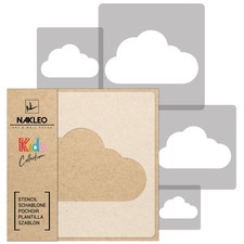 KIDS Reusable Plastic Stencils (5 pcs) // CLOUD