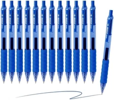 Gel Pens Blue Ink, 0.7Mm Medium Point, Smooth Writing Retractable Pens, Quick Dr