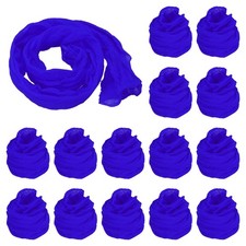 15Pcs Stocking Flower Fabric 65cm/26" for DIY Mesh Flowers Making, Dark Blue