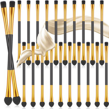 24 Pcs Dual End Eyeshadow Blending Brush Set 2 in 1 Eyeshadow Smudge Brush Spong