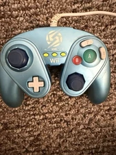 Samus Wired Fight Pad PDP Nintendo Wii Blue Controller Metroid Smash Bros.