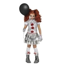 Carnevil Clown IT Pennywise Inspired Girl's Halloween Costume Dress S 6/6x NEW