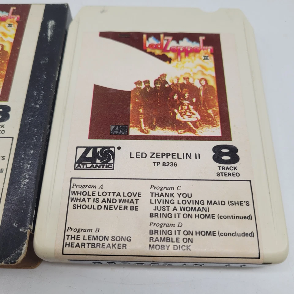 Led Zeppelin II  8-track Tape W/ Original Artwork Box Whole Lotta Love Rock  Foto 3 de 4