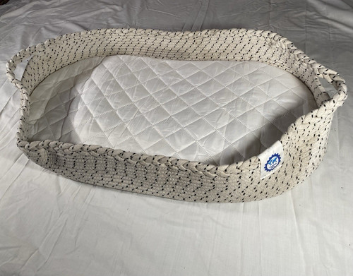 Snuz SnuzBaskit Baby Moses Basket, Natural Beige/White (EBSH-Natural)