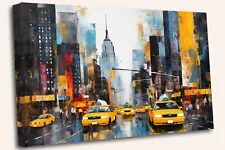 City That Never Sleeps Canvas Wall Art - NYC Skyline Urban Decor
