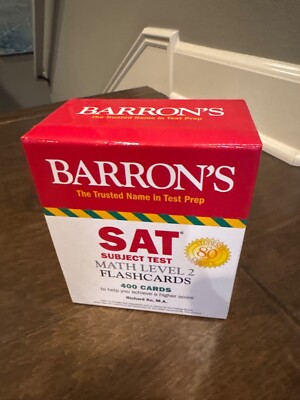 SAT Subject Test Math Level 2 Flashcards (Barron's Test Prep). NEW!