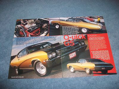 1970 Buick GS Drag Car Article ''Q-uick GS'' Skylark 